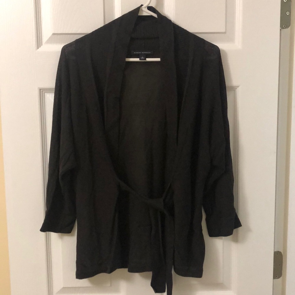Banana Republic Wrap Cardigan in Brown